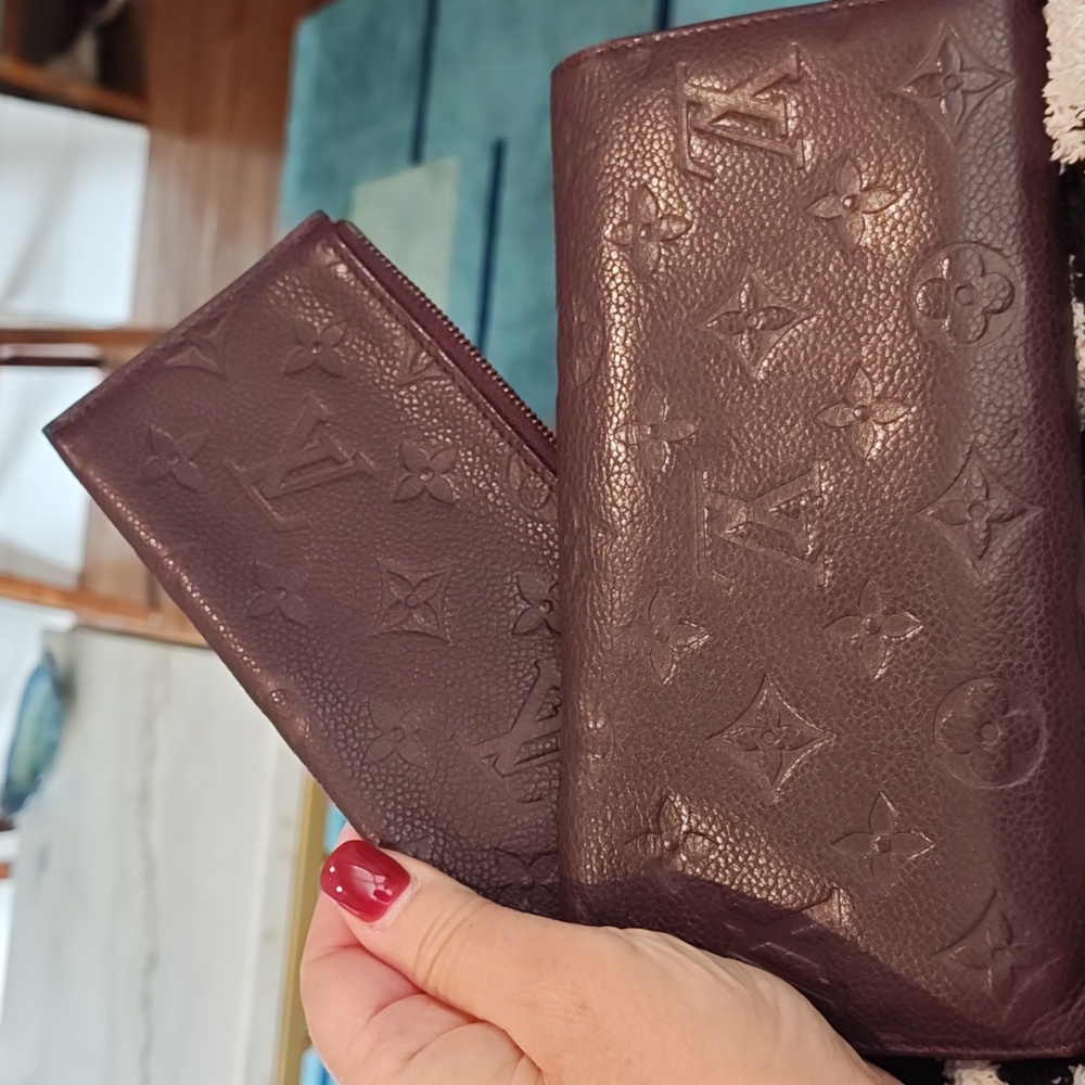 Louis Vuitton Dark Brown Embossed Wallet - Picture 5 of 14